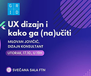 PREDAVANJE: UX dizajn i kako ga (na)učiti, UTORAK, 17.10., 19h